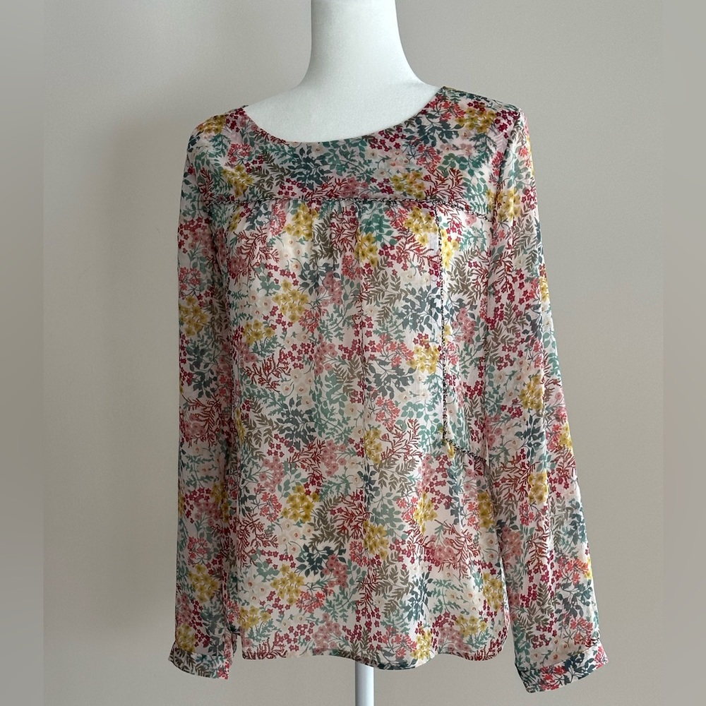 LOFT Multicolor Floral Blouse